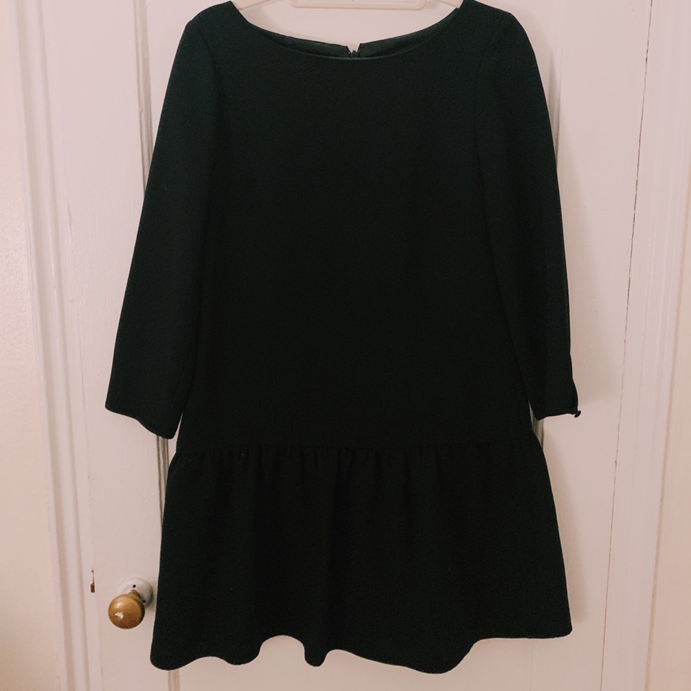 J Crew Drop Waist Peplum Dress